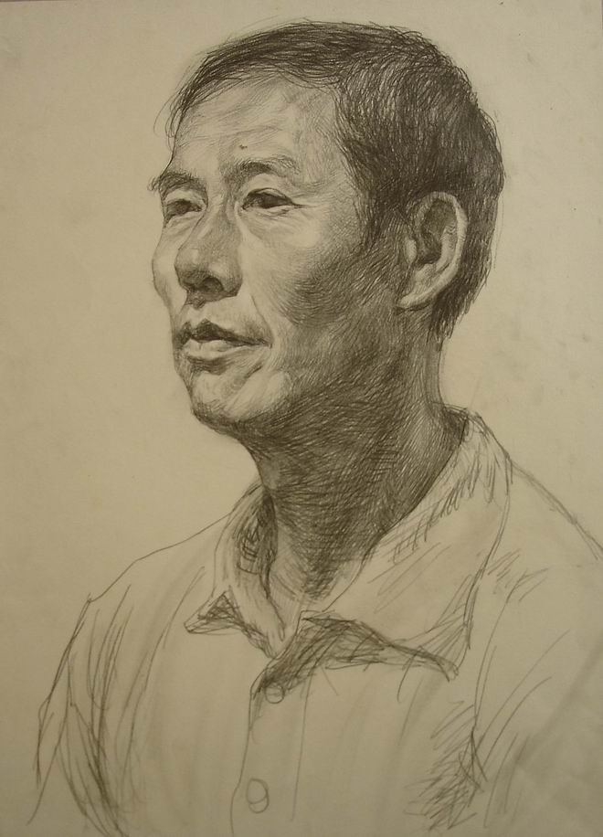 优秀素描真人头像