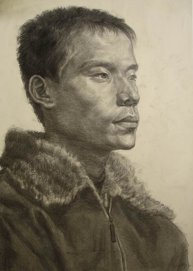 优秀素描真人头像