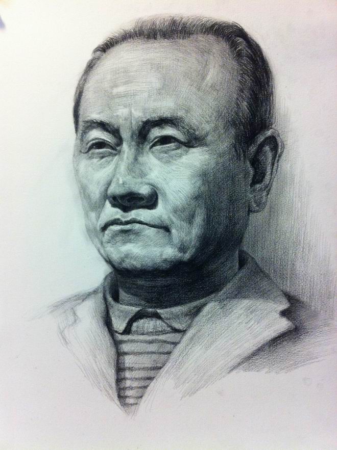 优秀素描真人头像