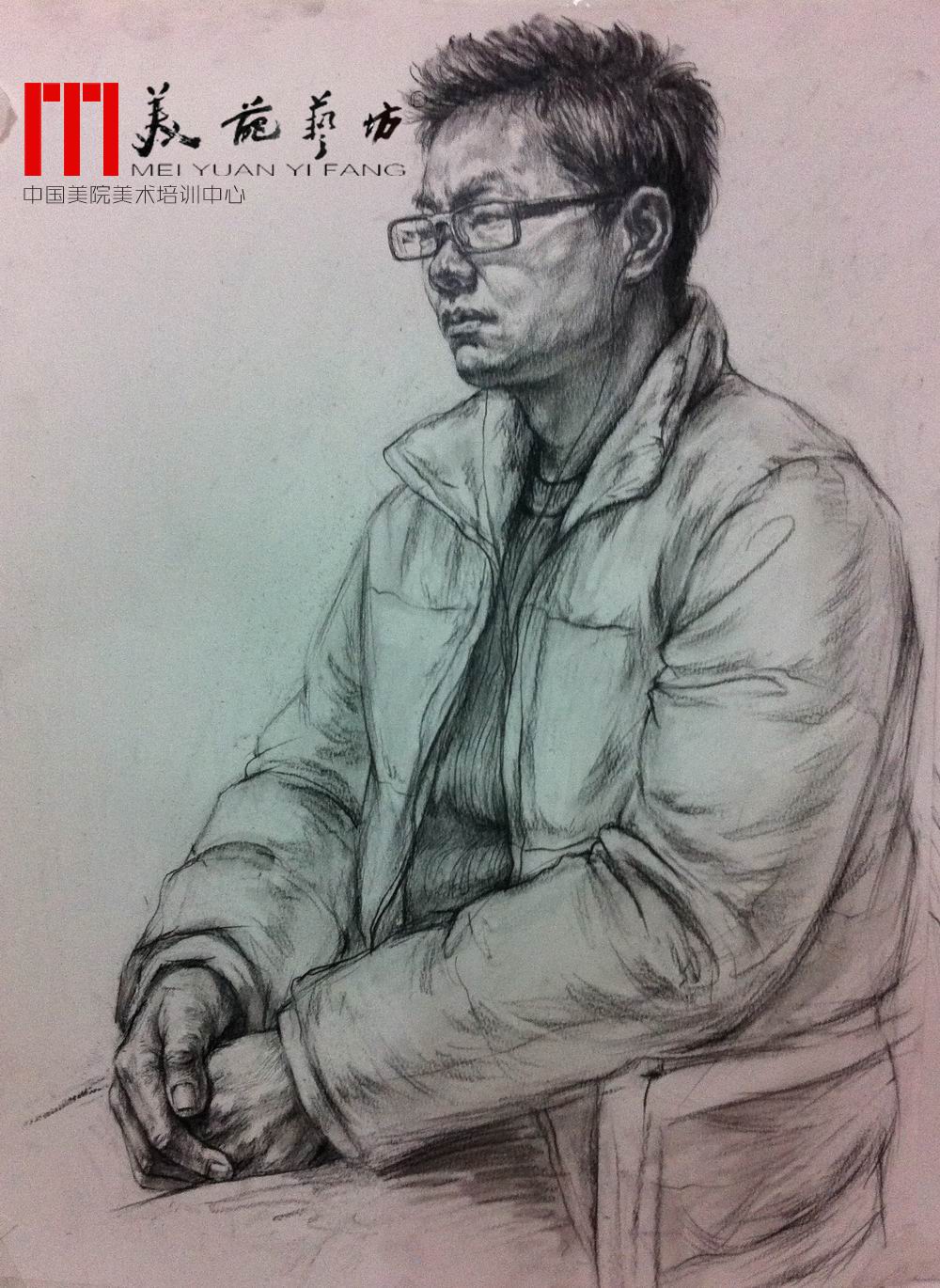 素描半身像