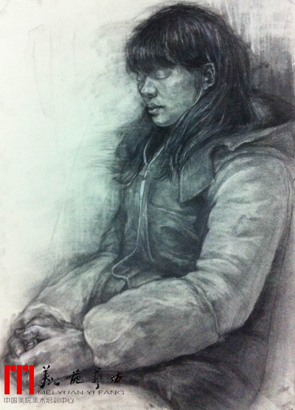 素描半身像
