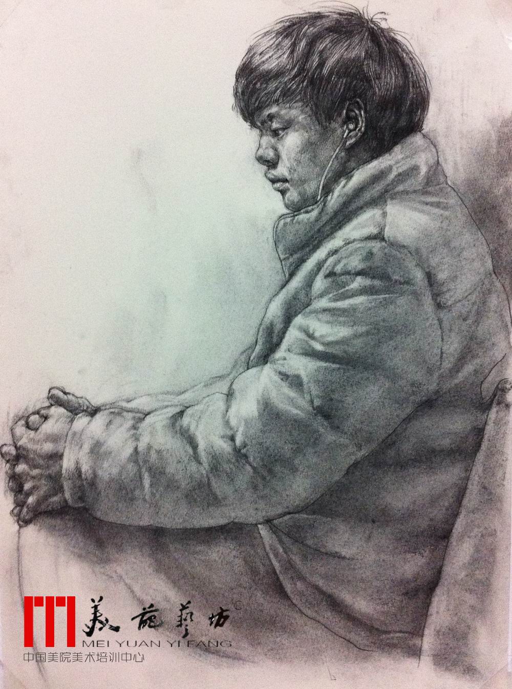 素描半身像