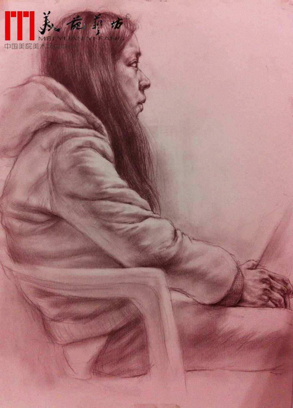 素描半身像
