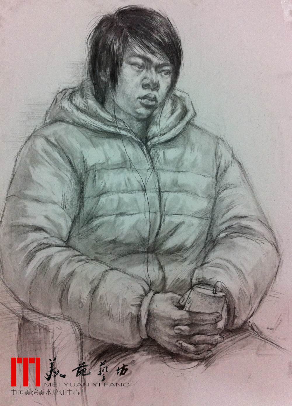 素描半身像