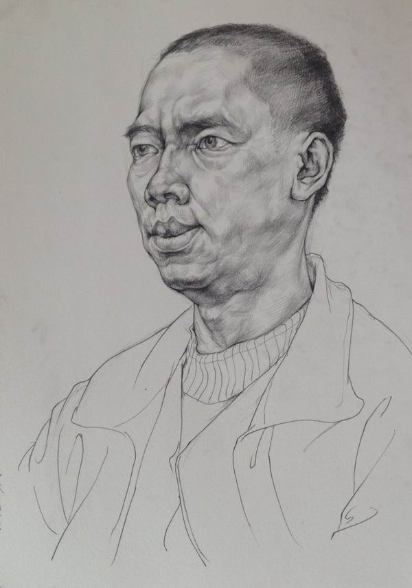 线性素描素描头像