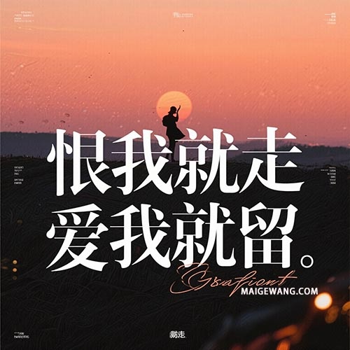 恨我就走爱我就留